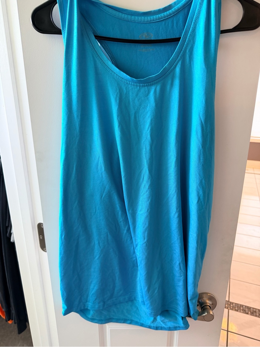 Women’s Sleeveless Scoop Neck Tank Top - Turquoise and grey set of 2
